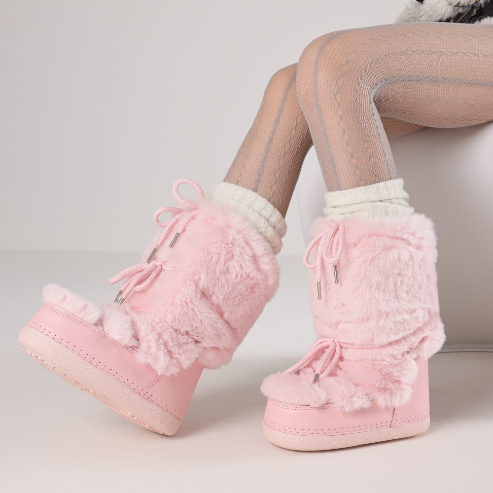 Espadrille Slip On - Stivali Pelosi da Donna con Punta